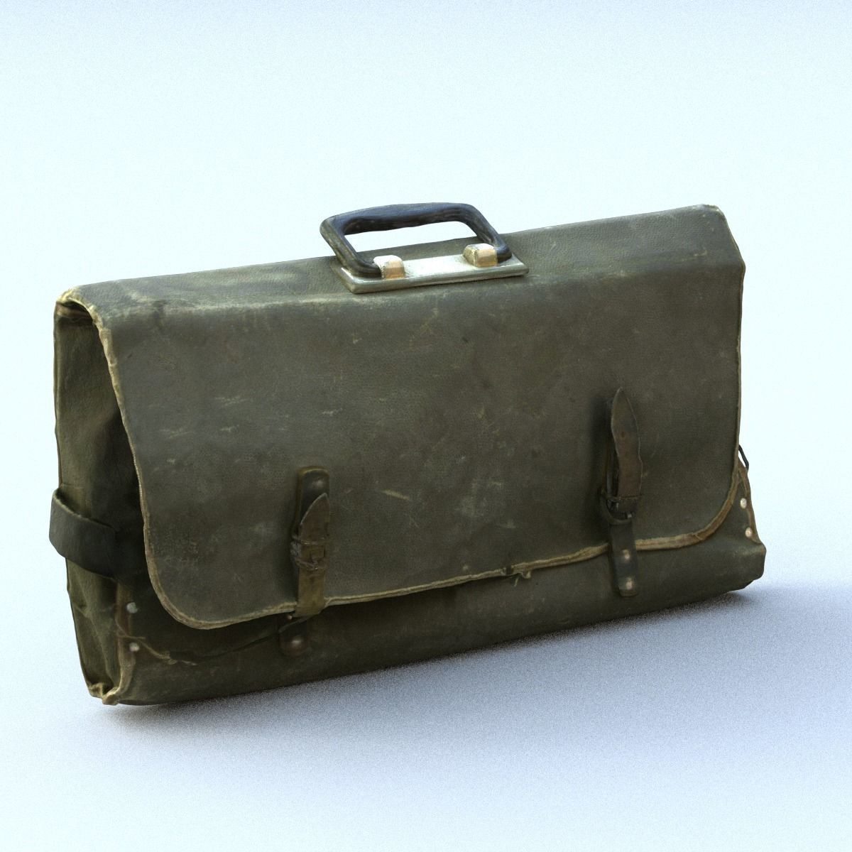 Satchel High Poly metal wallet 3D model_11