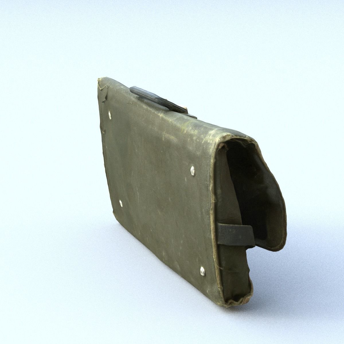 Satchel High Poly metal wallet 3D model_13