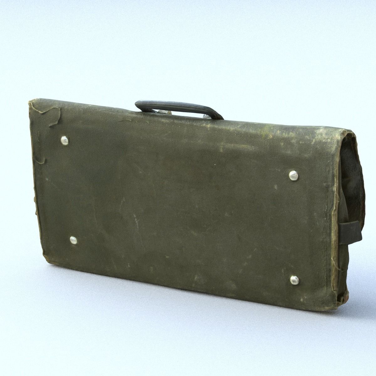 Satchel High Poly metal wallet 3D model_7