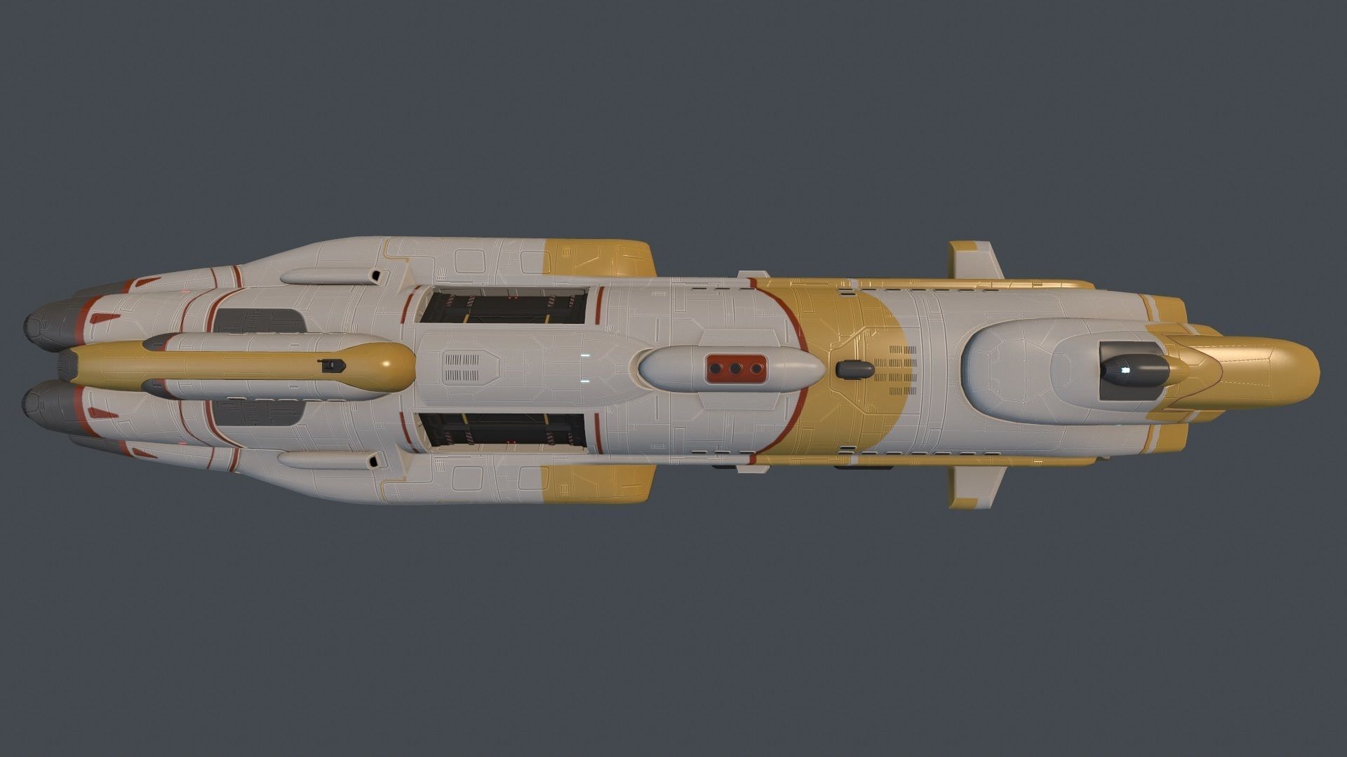 Trinity Ship Low-poly 3D model_4