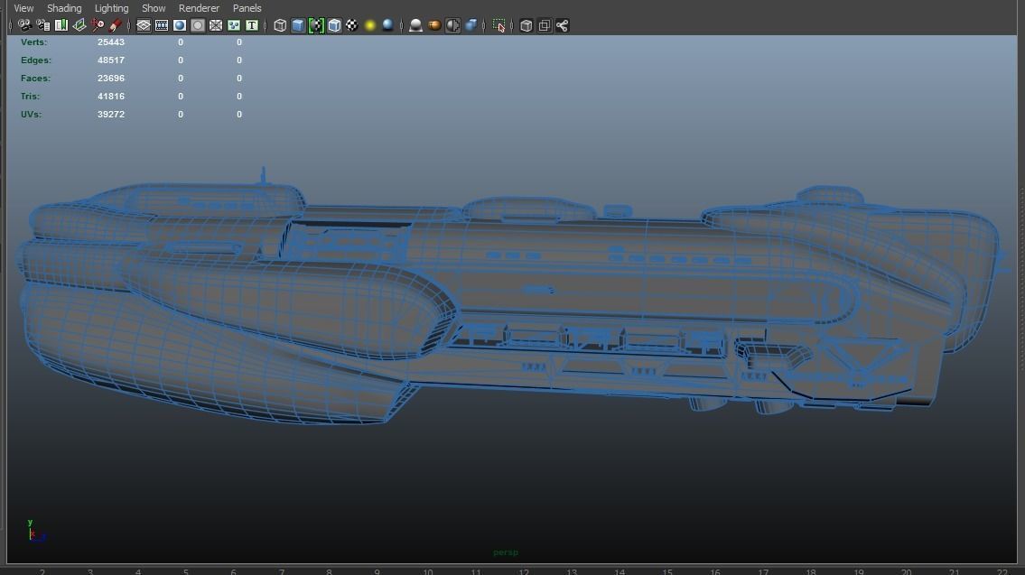 Trinity Ship Low-poly 3D model_11