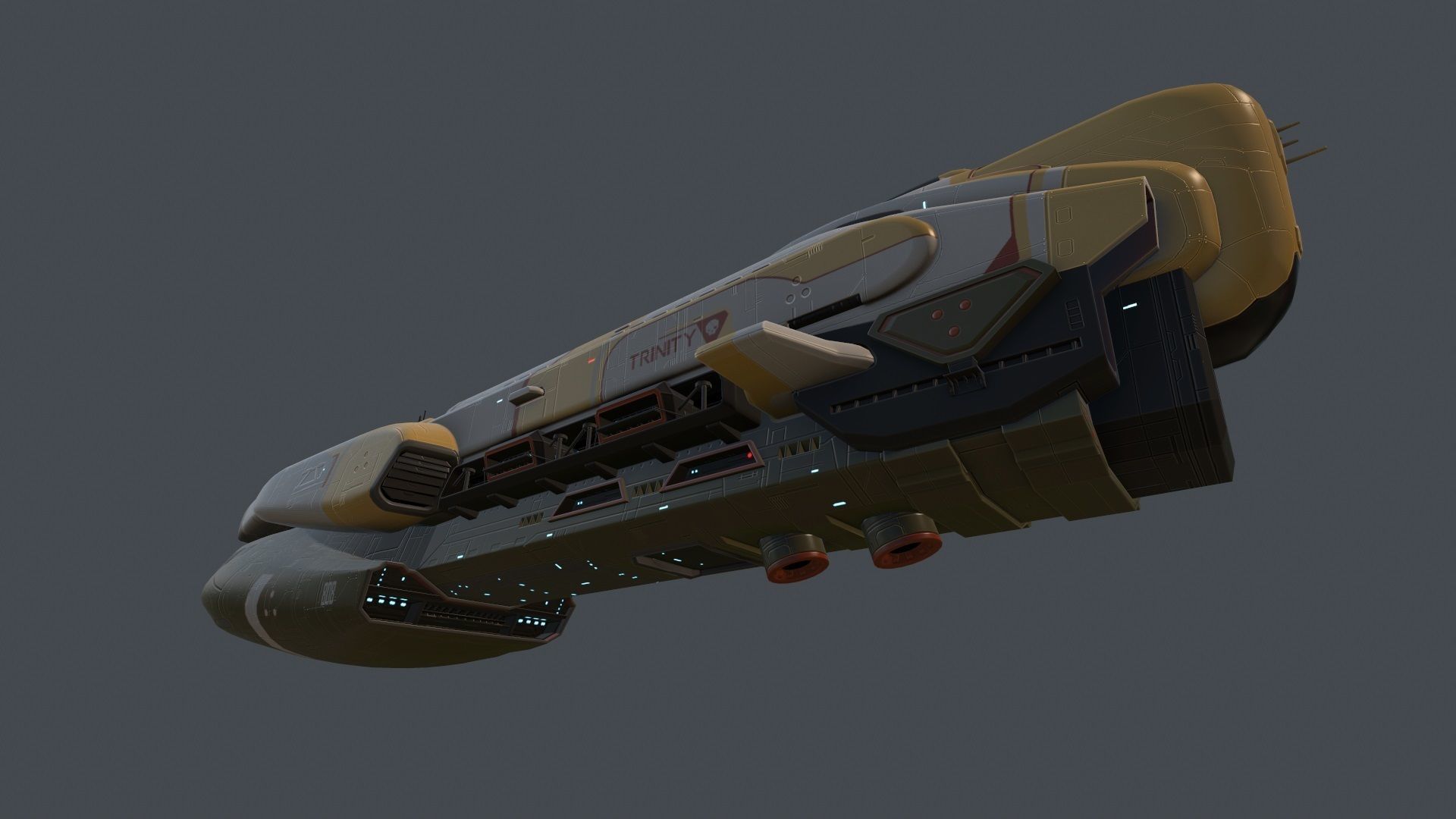 Trinity Ship Low-poly 3D model_2