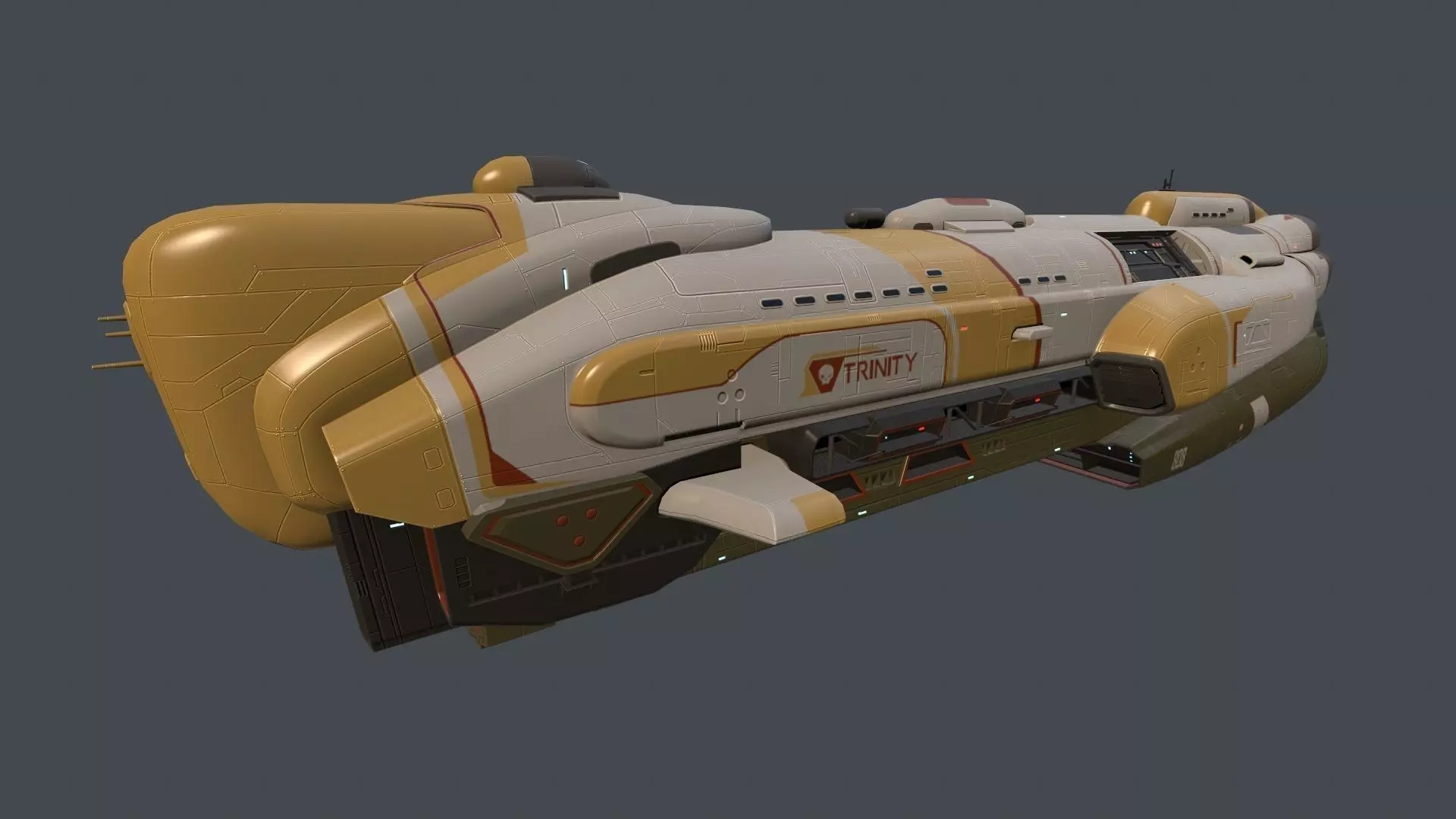 Trinity Ship Low-poly 3D model_0