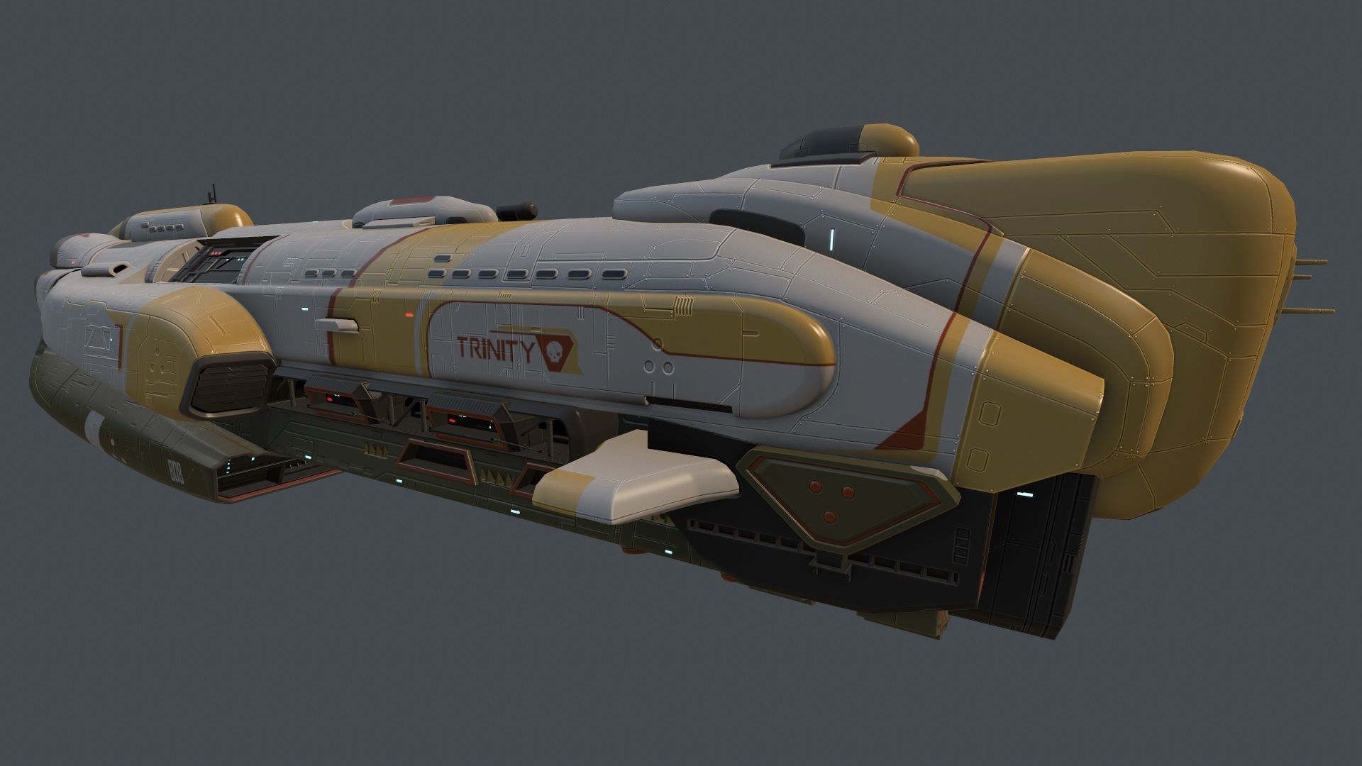Trinity Ship Low-poly 3D model_5