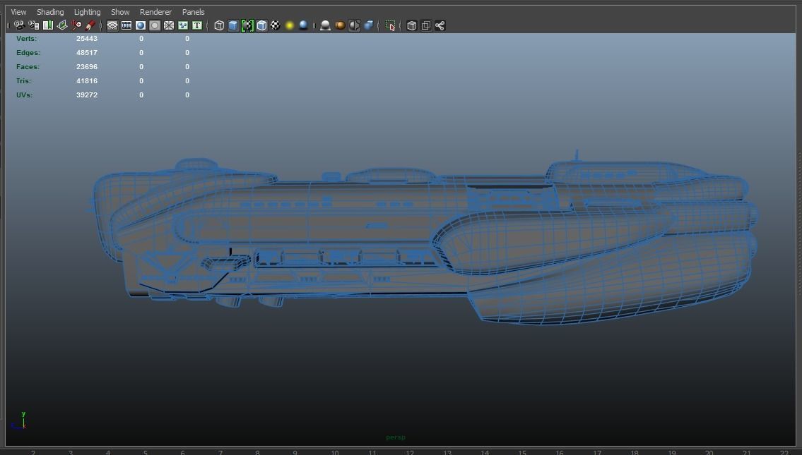 Trinity Ship Low-poly 3D model_12