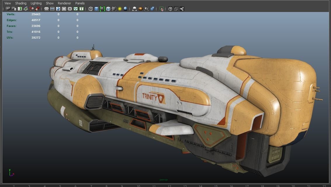 Trinity Ship Low-poly 3D model_9