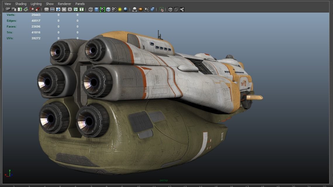 Trinity Ship Low-poly 3D model_6