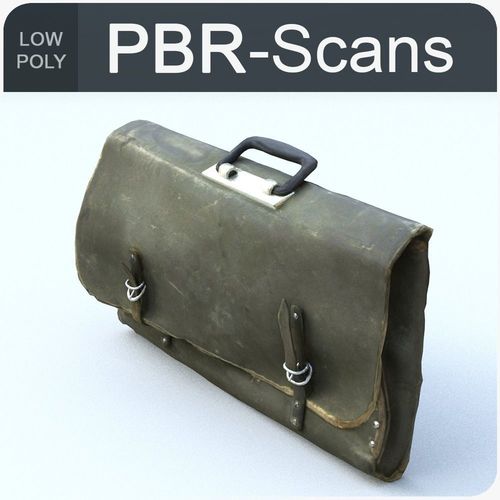 Satchel Low Poly briefcase Low-poly 3D model