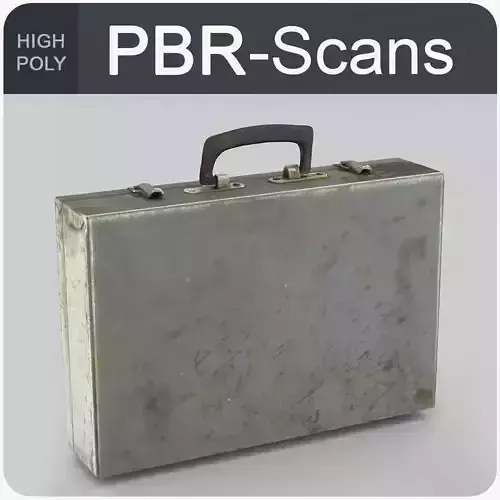 Suitcase High Poly metal briefcase