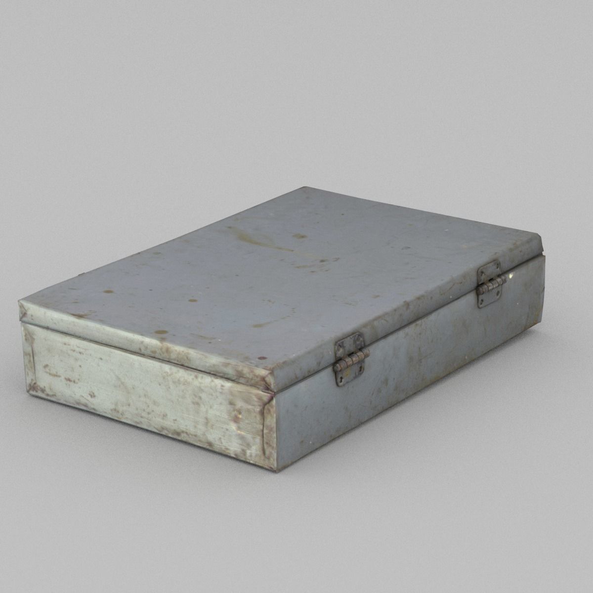 Suitcase Low Poly metal briefcase Low-poly 3D model_12