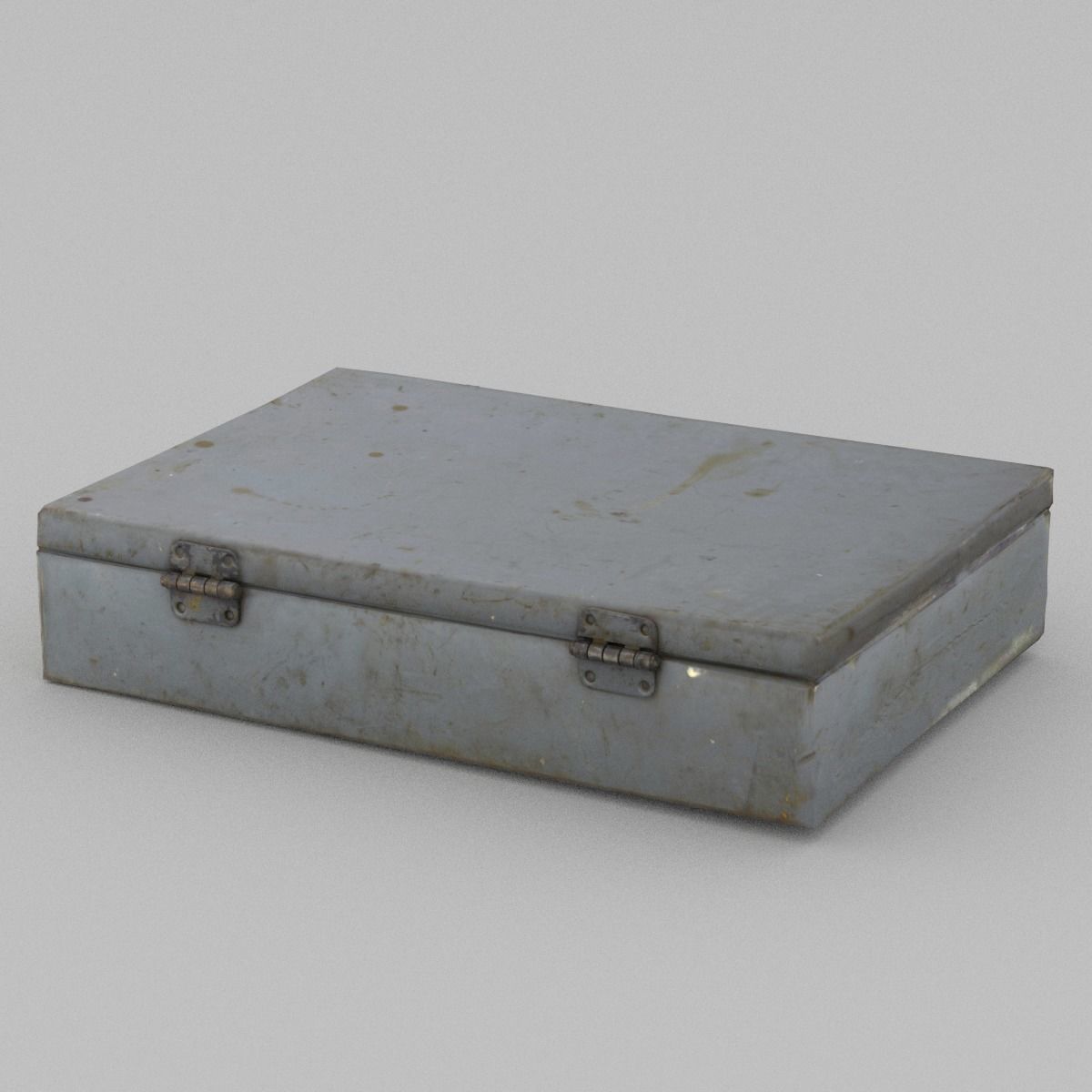 Suitcase Low Poly metal briefcase Low-poly 3D model_13