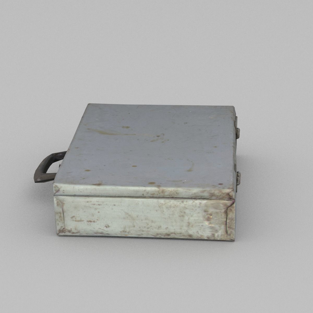Suitcase Low Poly metal briefcase Low-poly 3D model_11