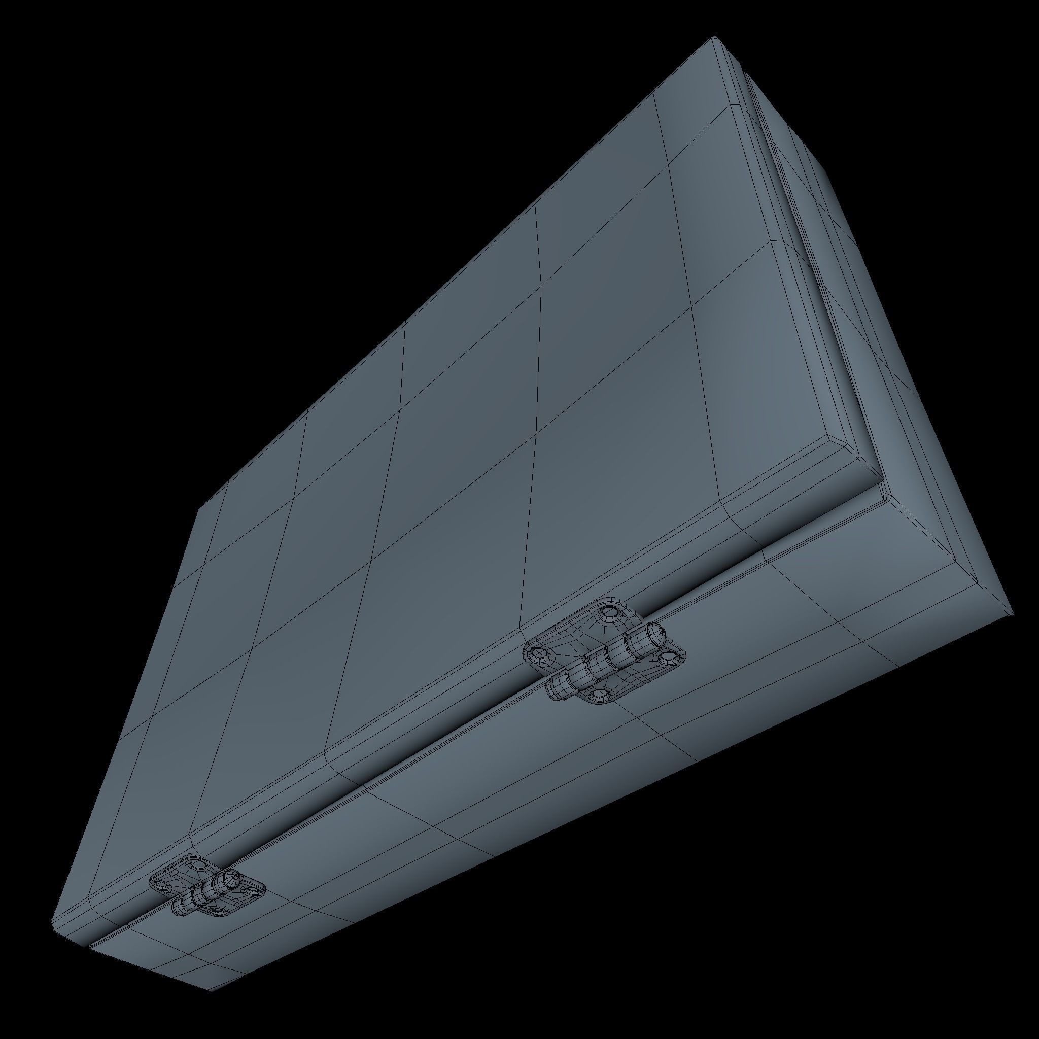 Suitcase Low Poly metal briefcase Low-poly 3D model_2