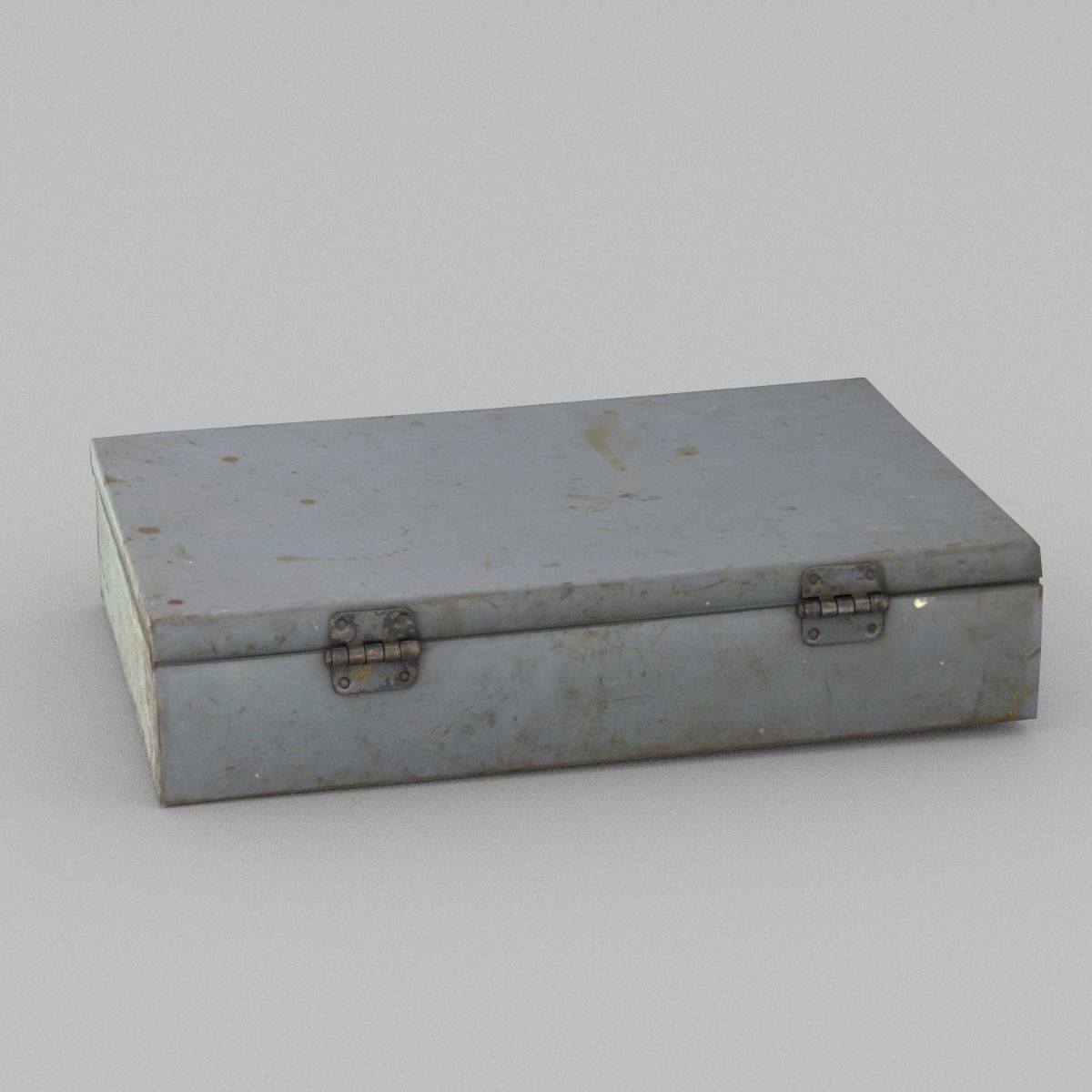 Suitcase Low Poly metal briefcase Low-poly 3D model_14