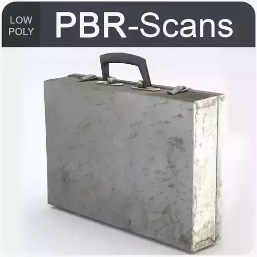 Suitcase Low Poly metal briefcase Low-poly 3D model