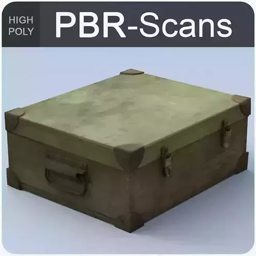 Trunk High Poly metal box