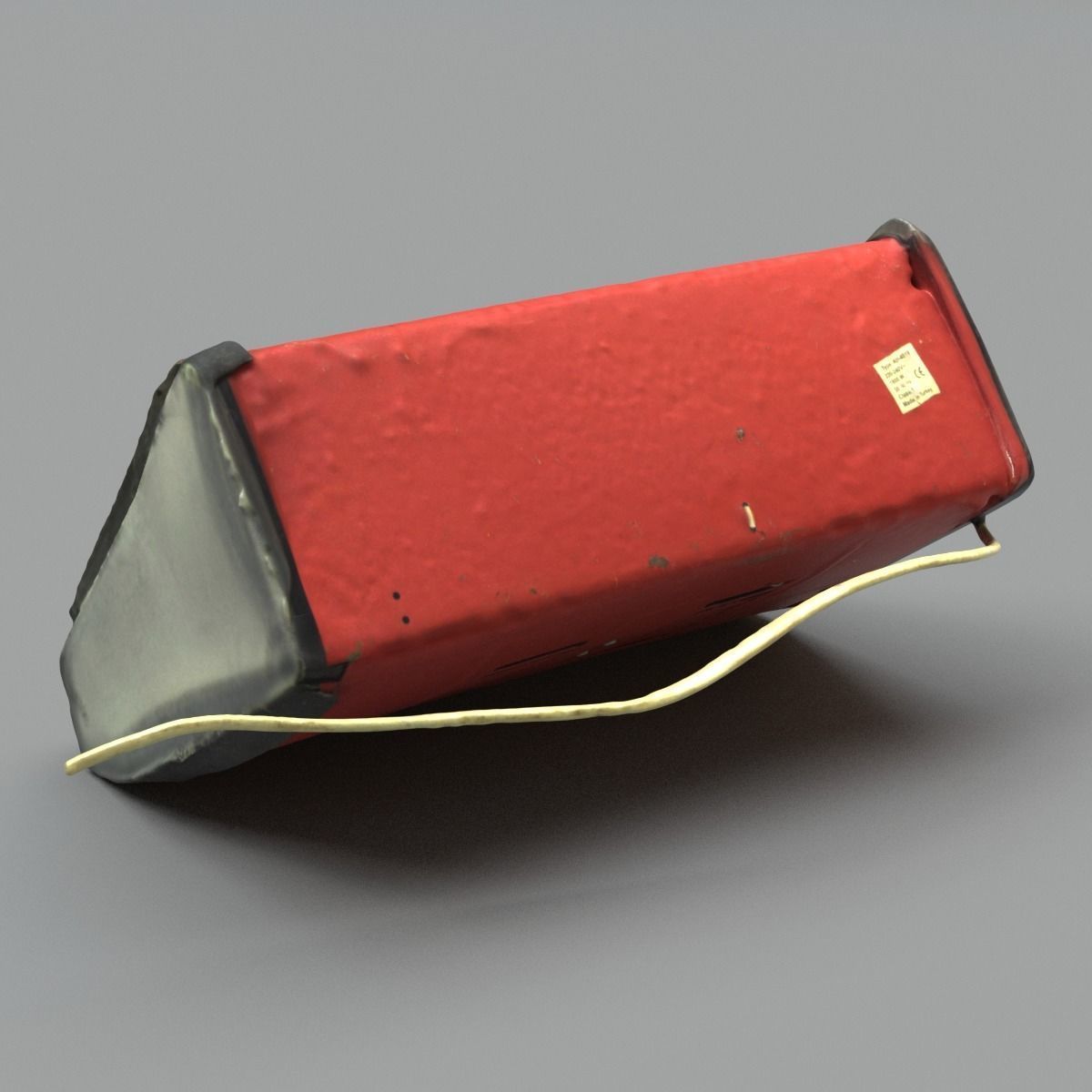 Heater High Poly box with wire 3D model_11