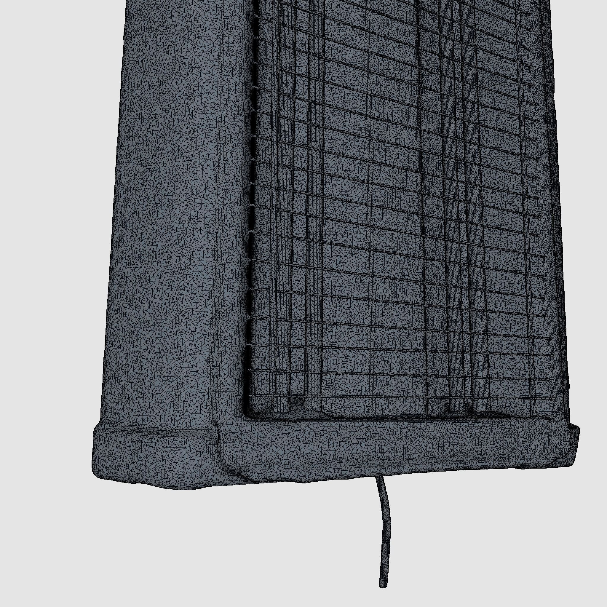 Heater High Poly box with wire 3D model_2