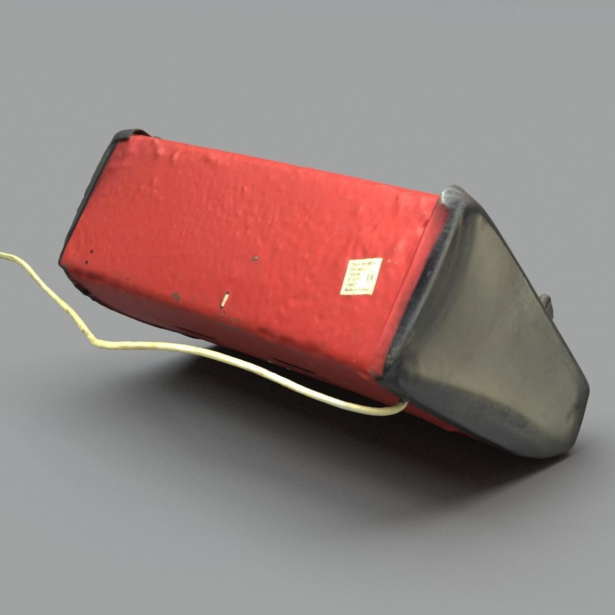 Heater High Poly box with wire 3D model_6