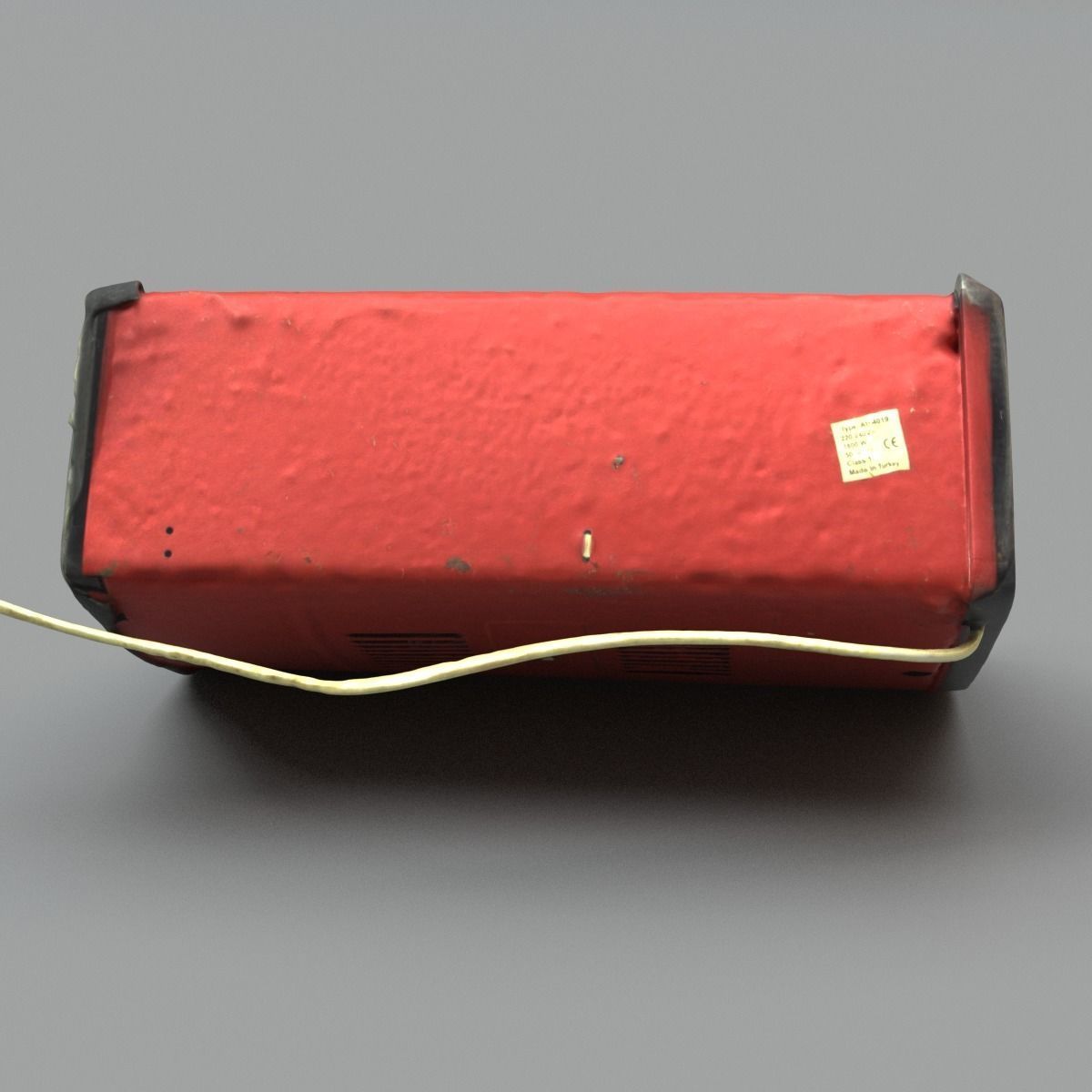 Heater High Poly box with wire 3D model_7