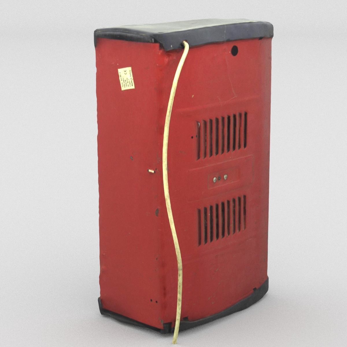 Heater Middle Poly 3D model_2