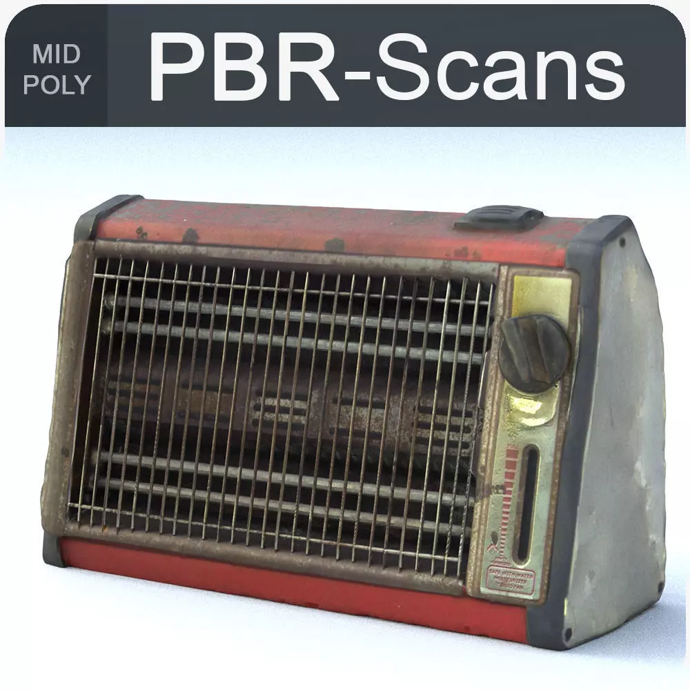 Heater Middle Poly 3D model_0
