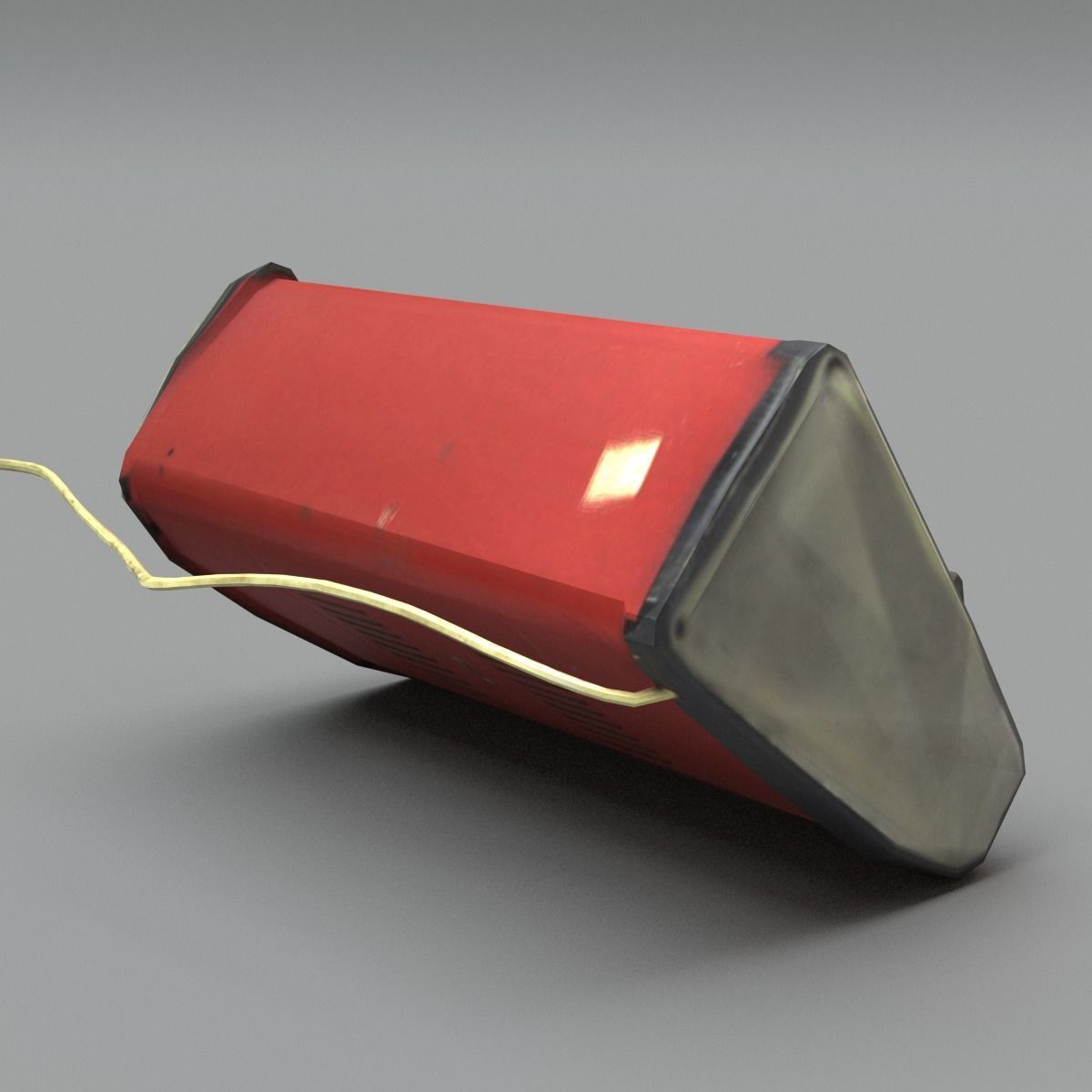 Heater Low Poly box with wire Low-poly 3D model_6