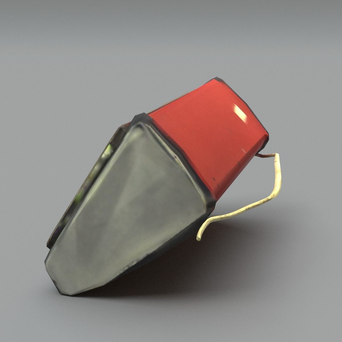 Heater Low Poly box with wire Low-poly 3D model_7