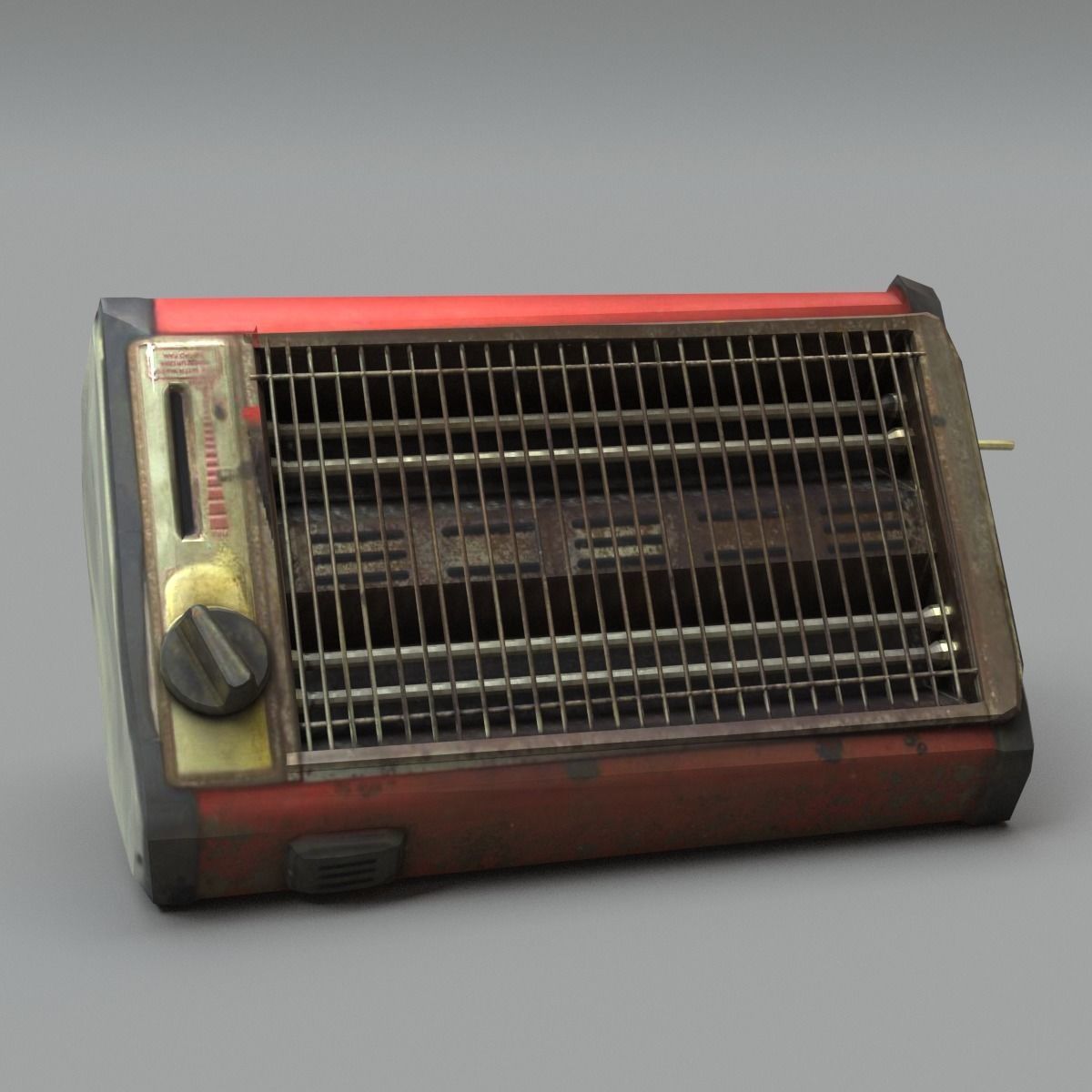 Heater Low Poly box with wire Low-poly 3D model_12