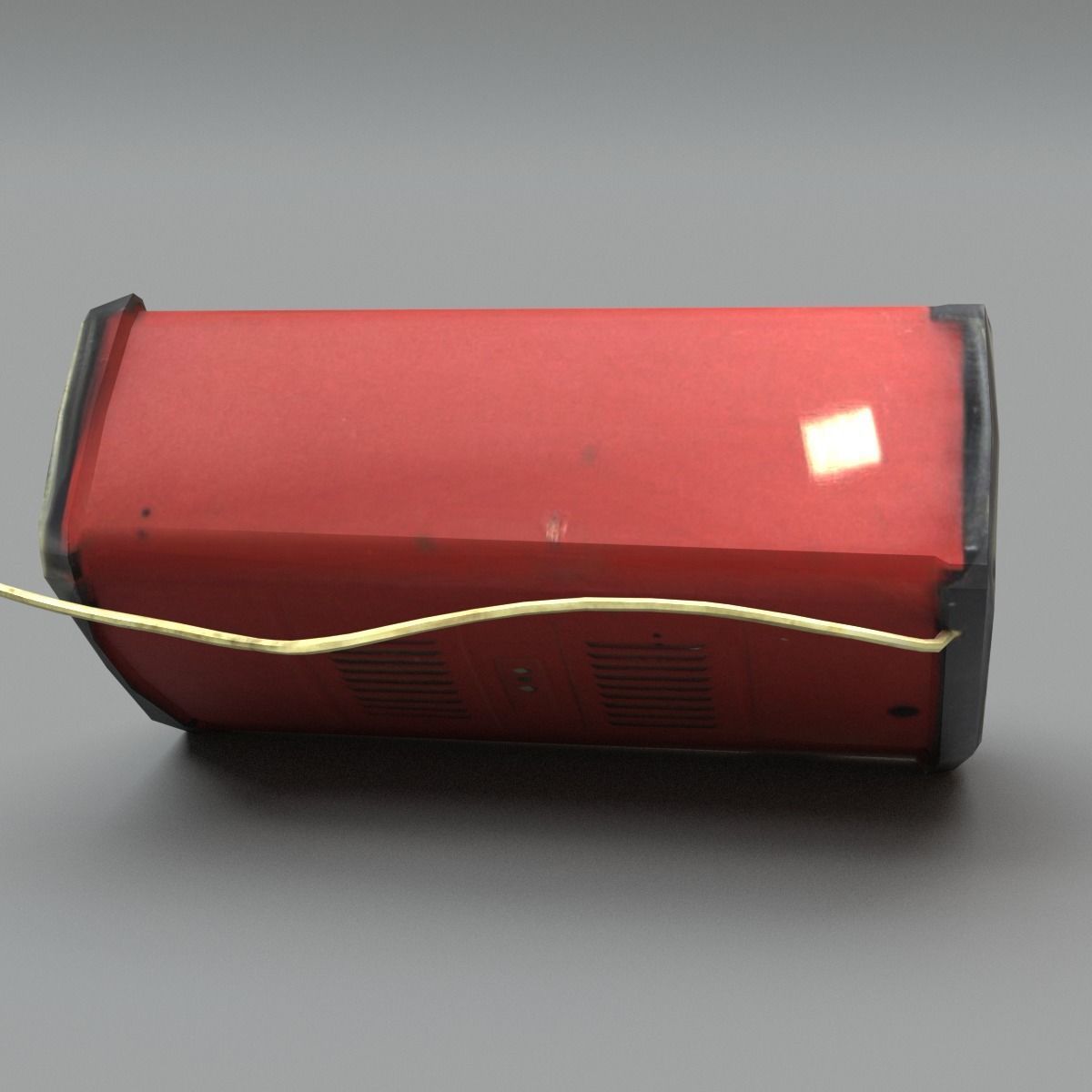 Heater Low Poly box with wire Low-poly 3D model_8
