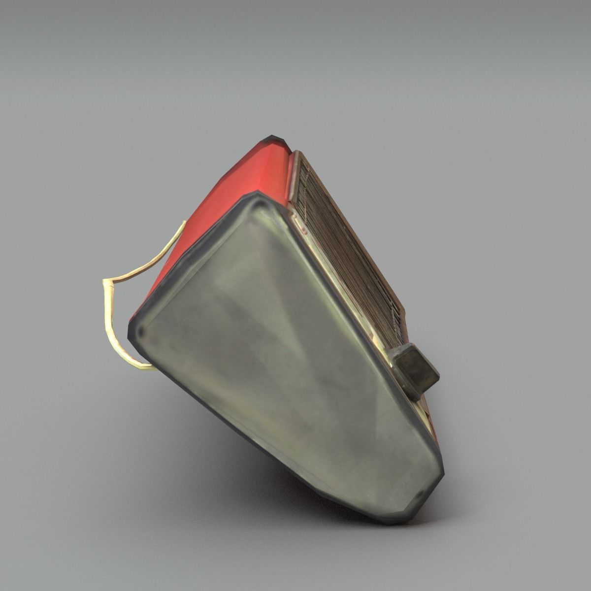 Heater Low Poly box with wire Low-poly 3D model_5