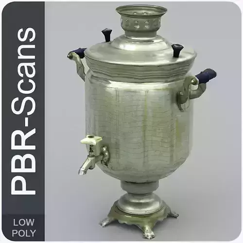 Samovar Low Poly russian teapot - russian teapot
