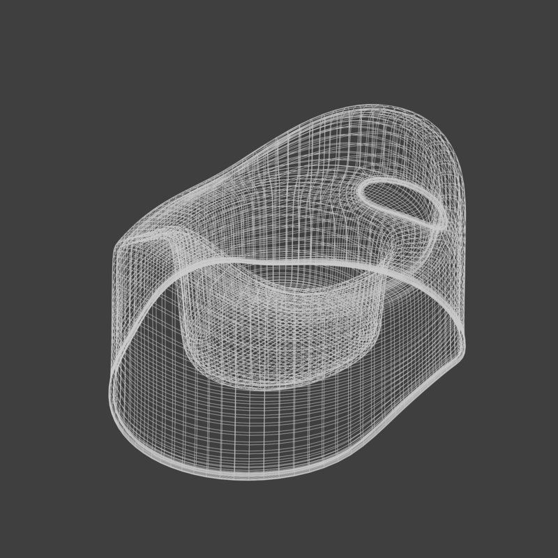 Potty seat 3D model_2