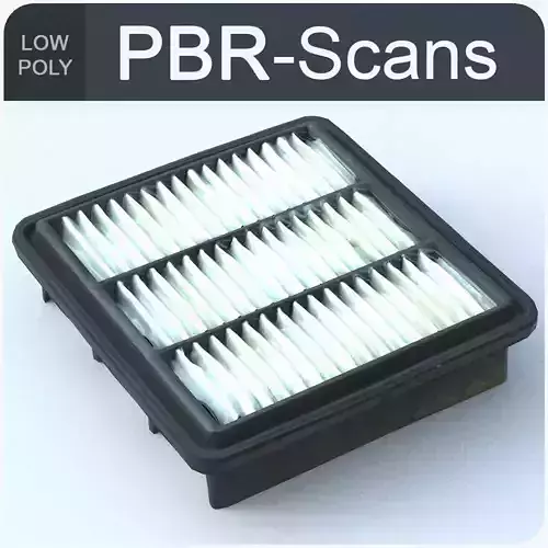Wix Air Filter Low Poly Low-poly 3D model