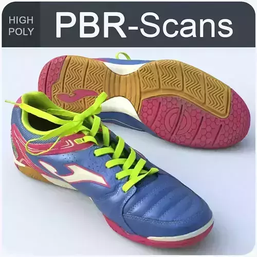 Sneaker High Poly soccer shoe