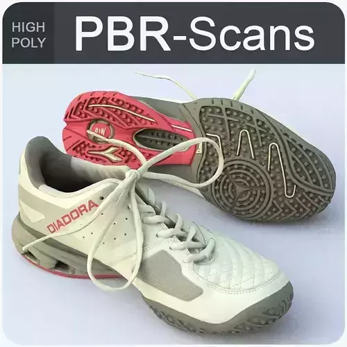Sneaker High Poly sole of running shoe Free 3D model