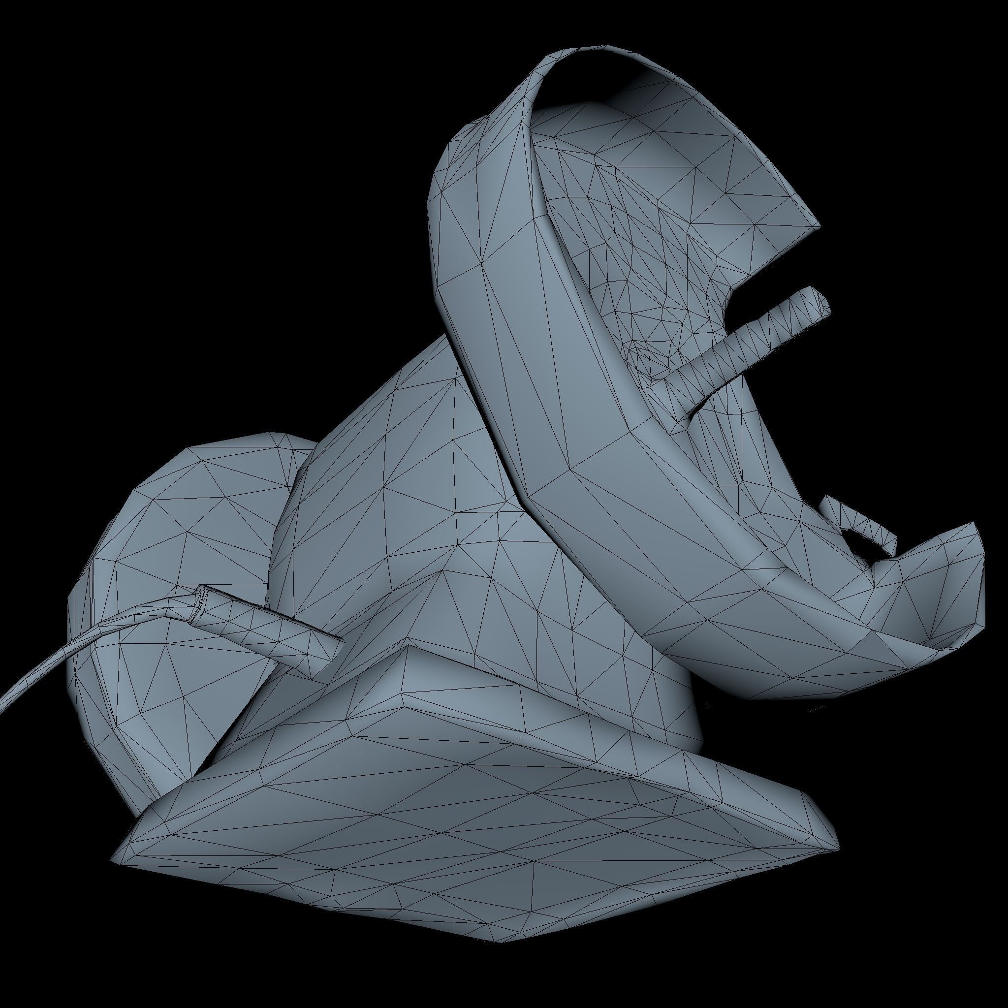 Grinder Low Poly old rusty machine Low-poly 3D model_5