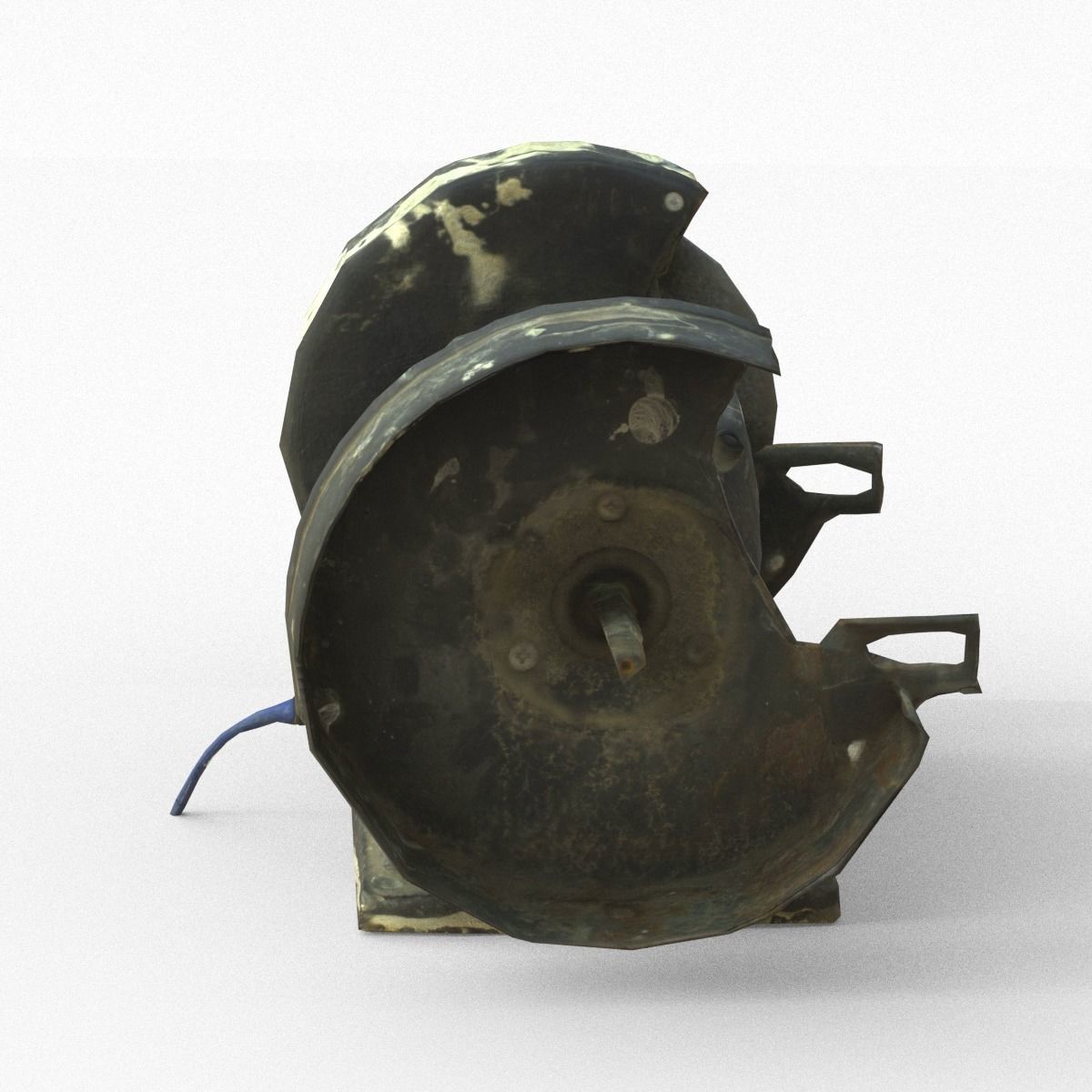 Grinder Low Poly old rusty machine Low-poly 3D model_9