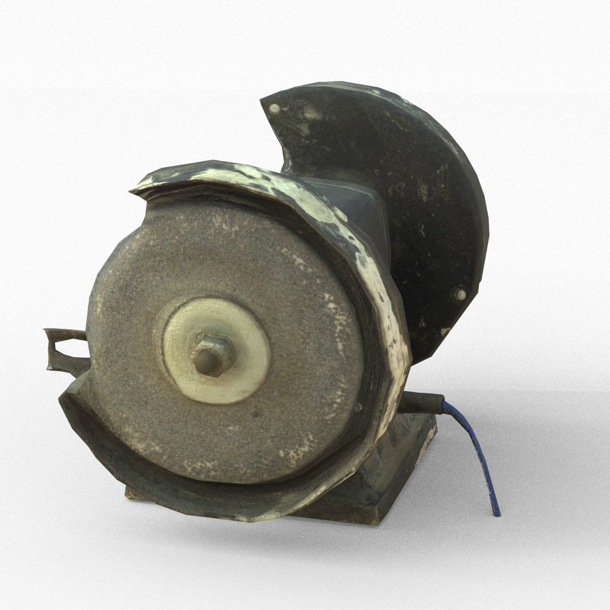 Grinder Low Poly old rusty machine Low-poly 3D model_11