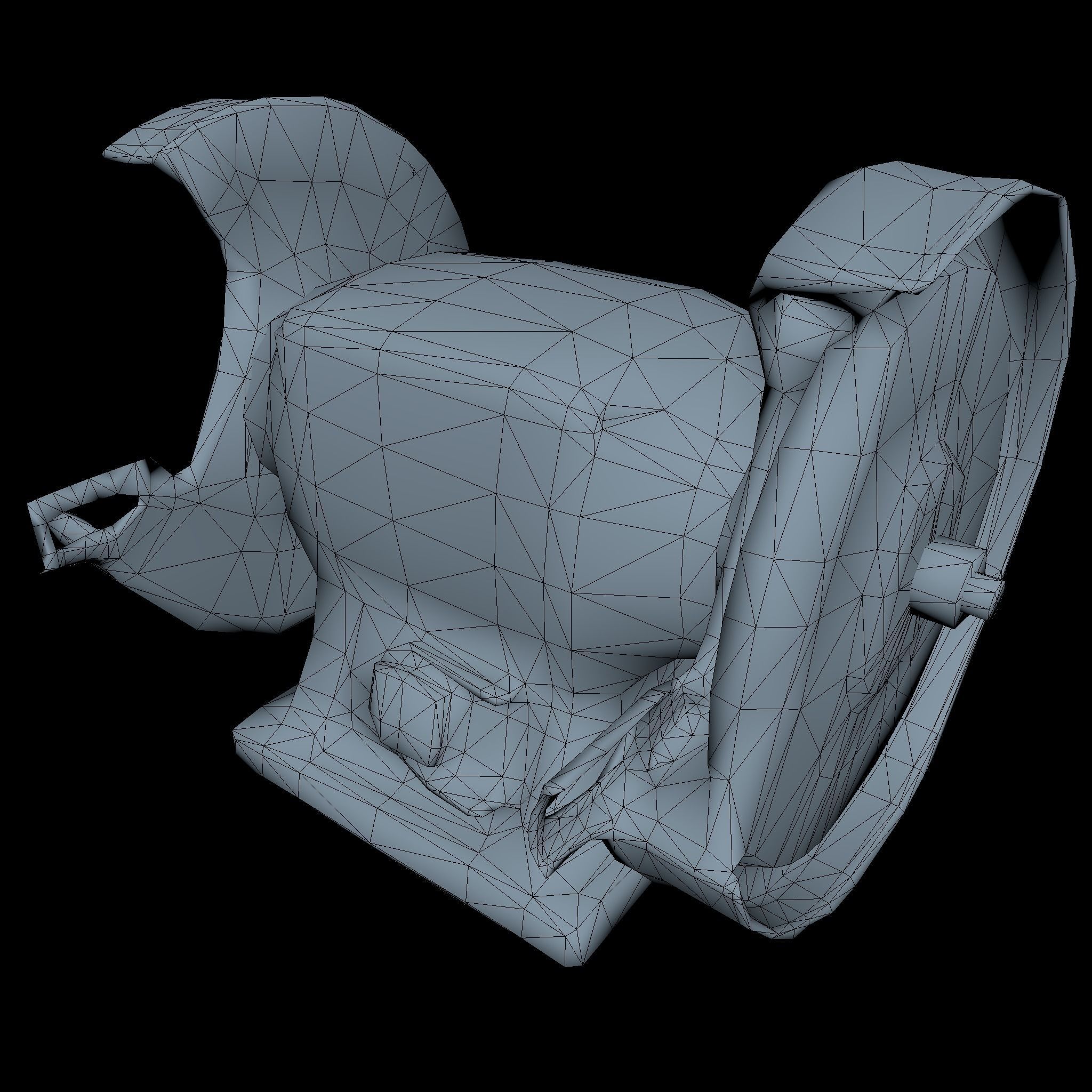 Grinder Low Poly old rusty machine Low-poly 3D model_4