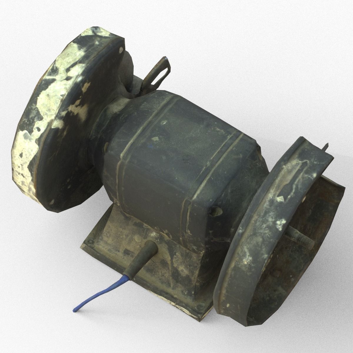 Grinder Low Poly old rusty machine Low-poly 3D model_2