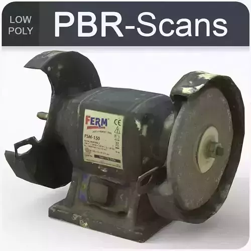 Grinder Low Poly old rusty machine