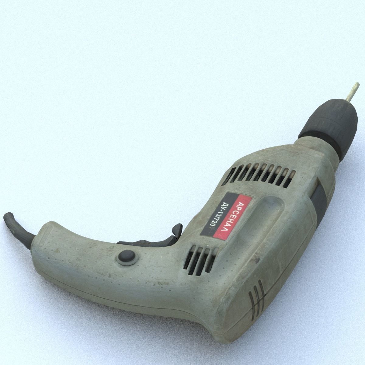 Drill Middle Poly 3D model_1