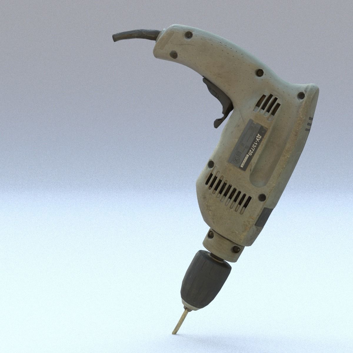 Drill Middle Poly 3D model_9