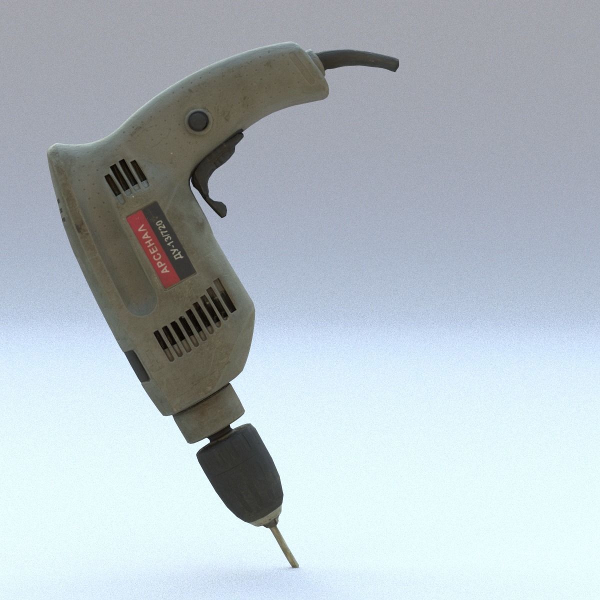 Drill Middle Poly 3D model_13