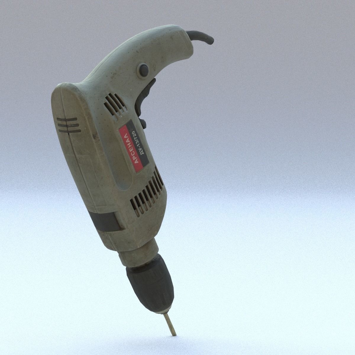 Drill Middle Poly 3D model_12