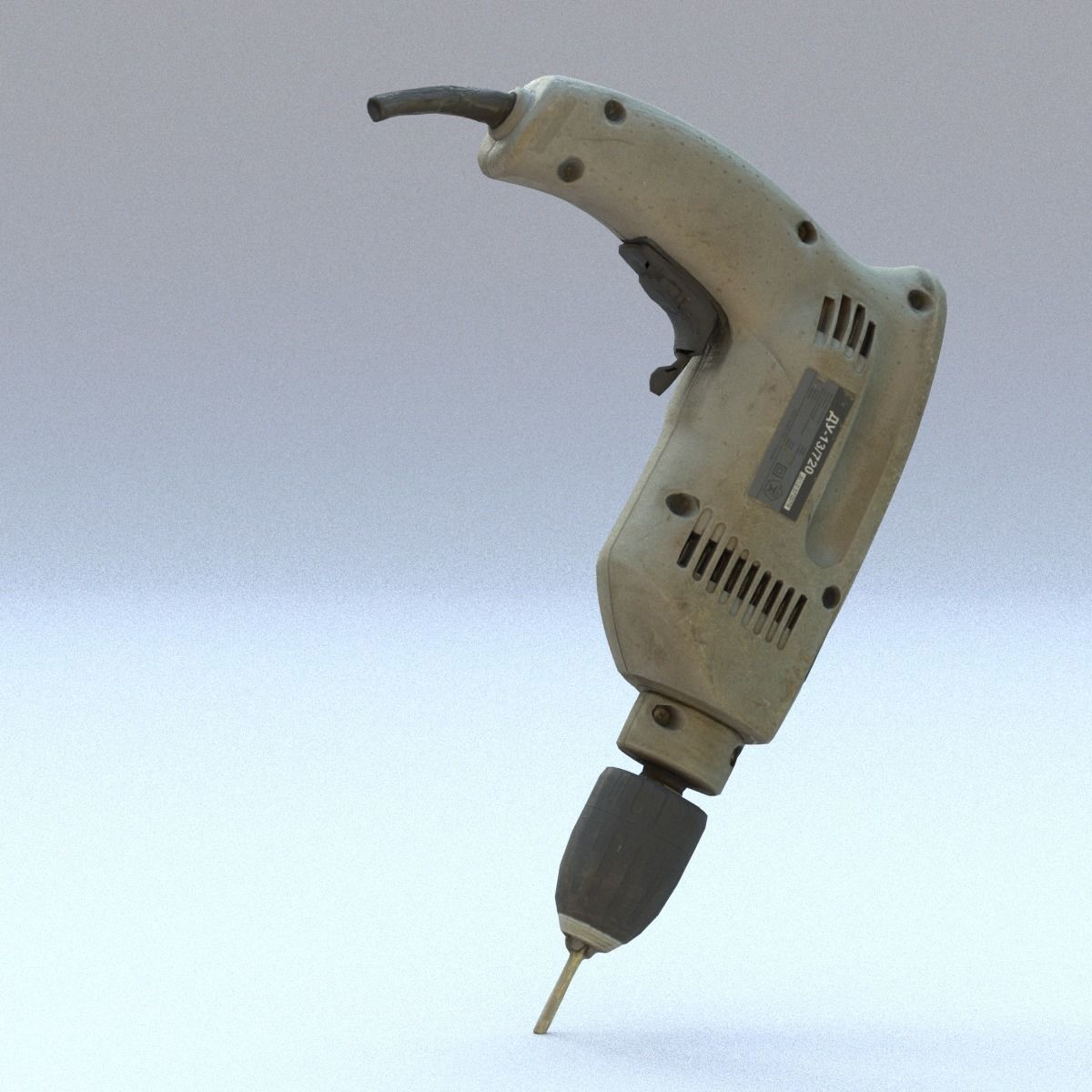 Drill Middle Poly 3D model_11