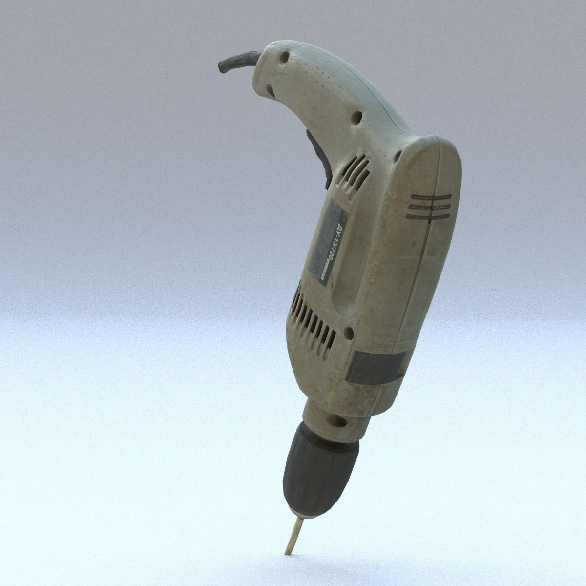 Drill Middle Poly 3D model_7