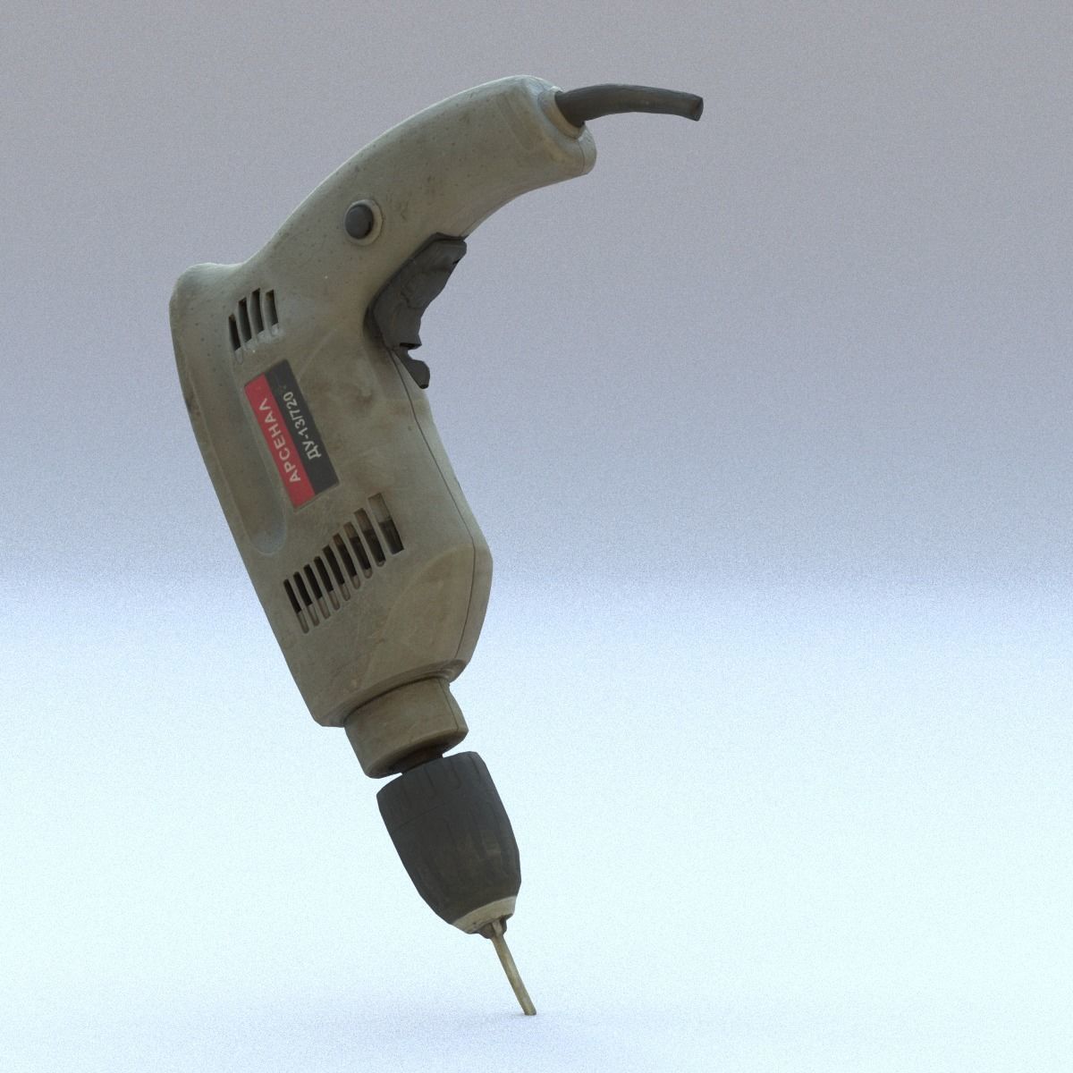 Drill Middle Poly 3D model_10