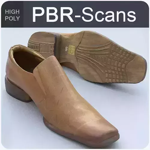 Shoe High Poly tan leather loafer